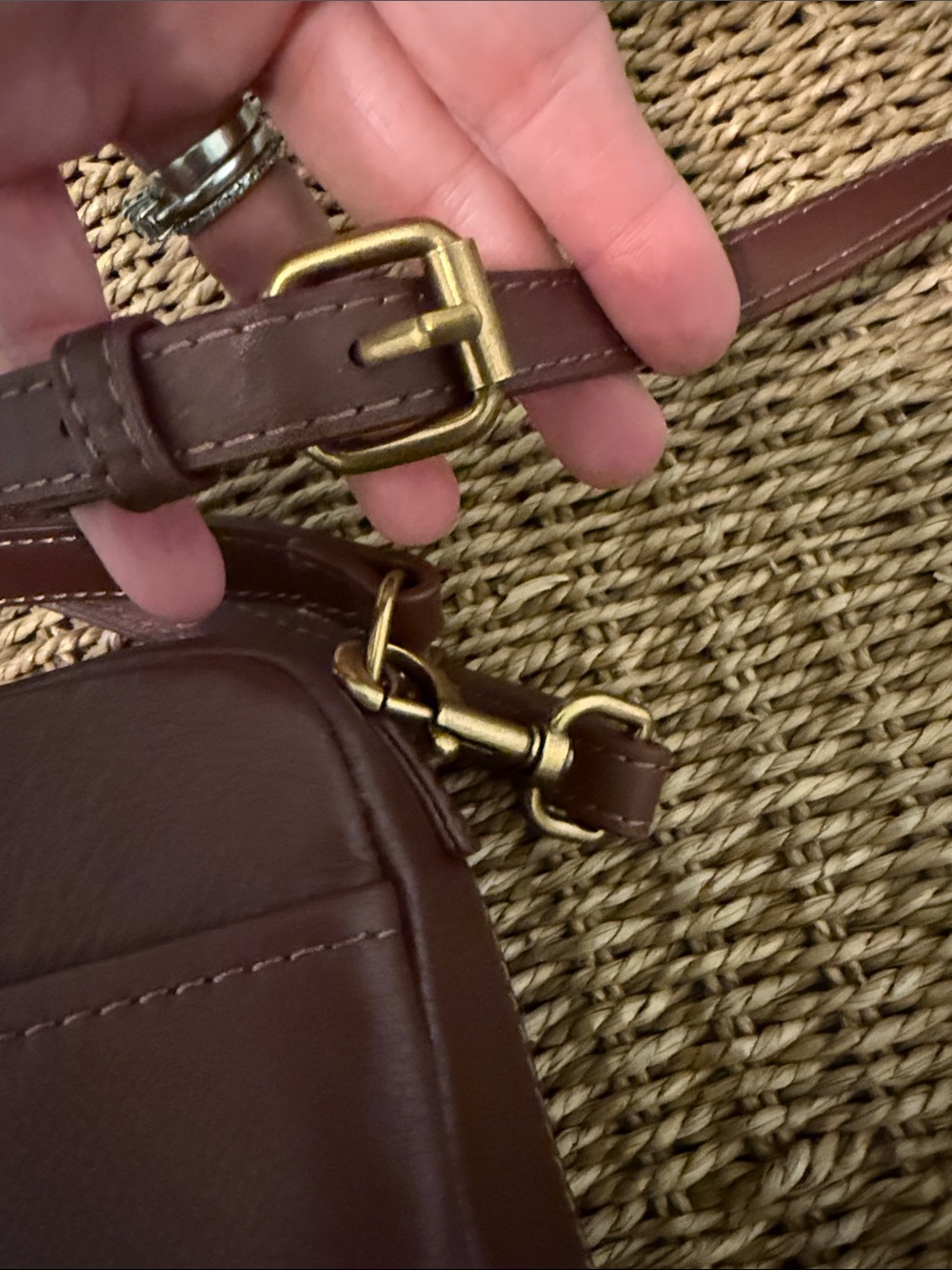 New nwot American Leather Co. Tribeca Cordovan Brown Leather Crossbody - Picture 7 of 7